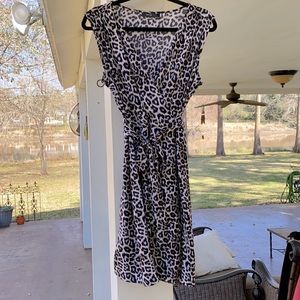 Animal print a-line dress